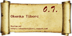 Okenka Tiborc névjegykártya
